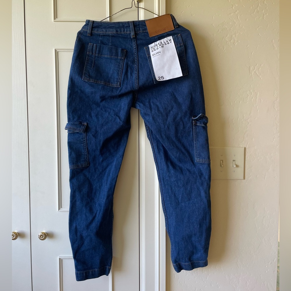 NWT DEREK LAM 10 CROSBY Elian Utility Pants Cargo Jeans Size 25 - Picture 5 of 6